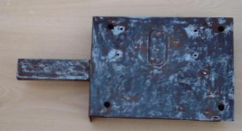 Vista trasera de la cerradura